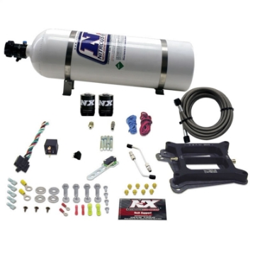 Picture of Nitrous Express 4150 4-BBL-Gasoline Nitrous Kit 100-500HP w-15lb Bottle