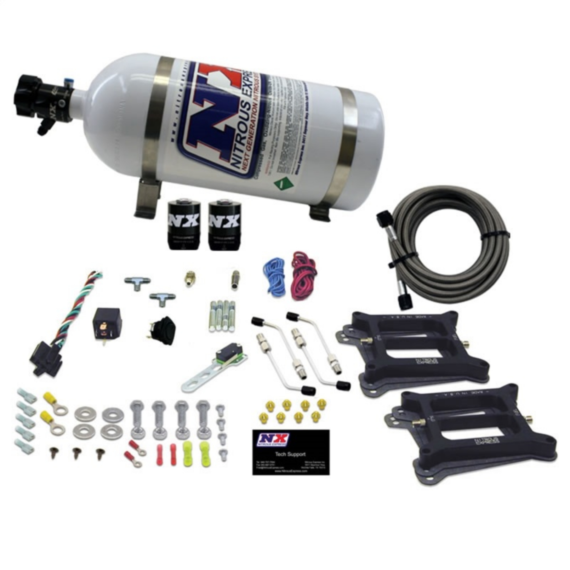 Picture of Nitrous Express Dual 4150-Alcohol Nitrous Kit 100-500HP w-10lb Bottle