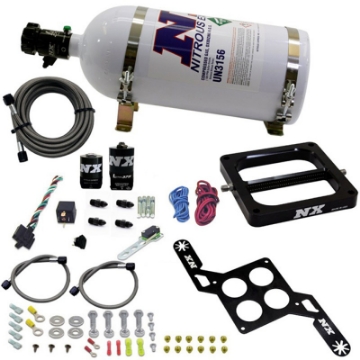 Picture of Nitrous Express 4500 RNC Conventional Nitrous Plate Kit w--375in Solenoid w-10lb Bottle