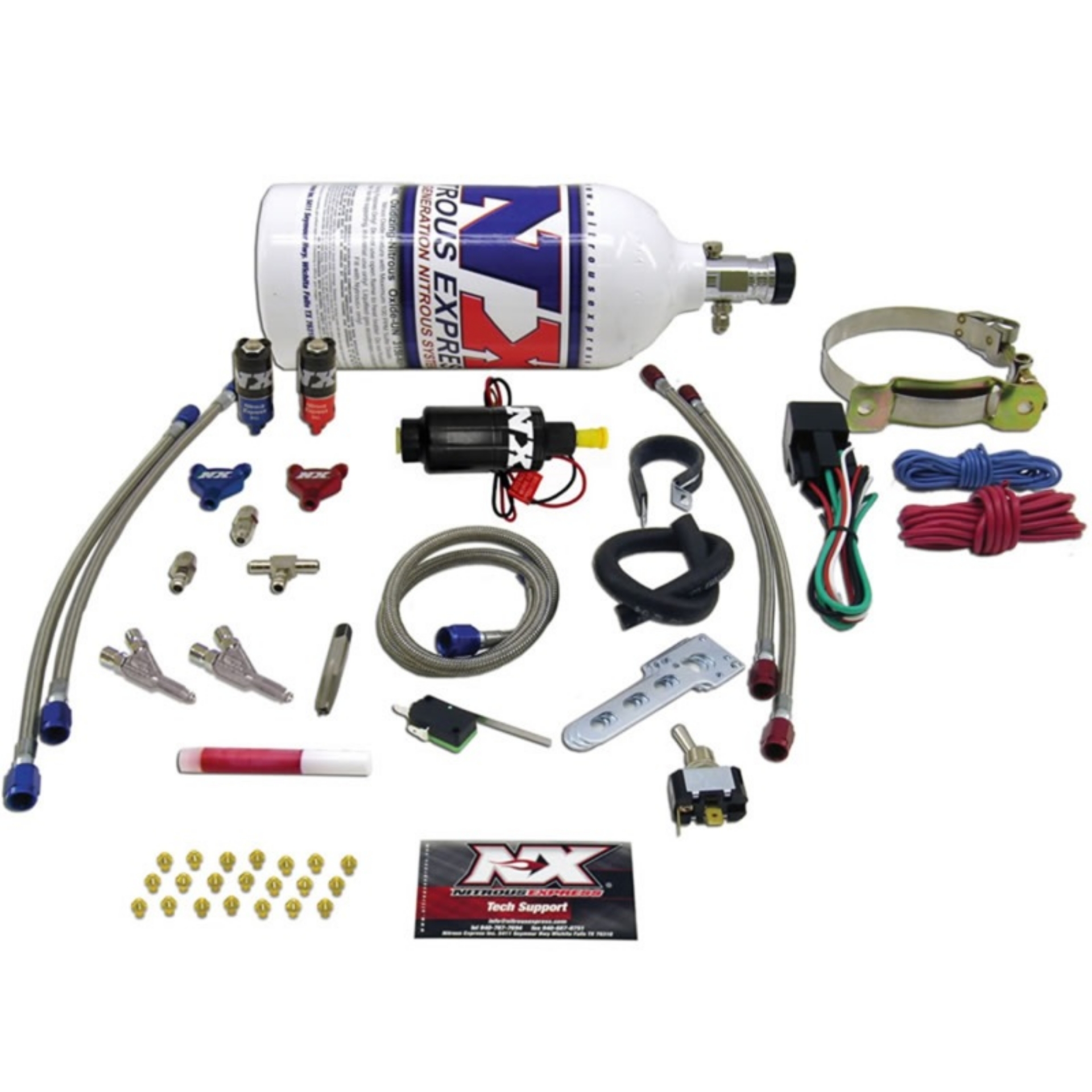 Picture of Nitrous Express 2 Cyl Vortech Nitrous Kit w-2-5lb Bottle