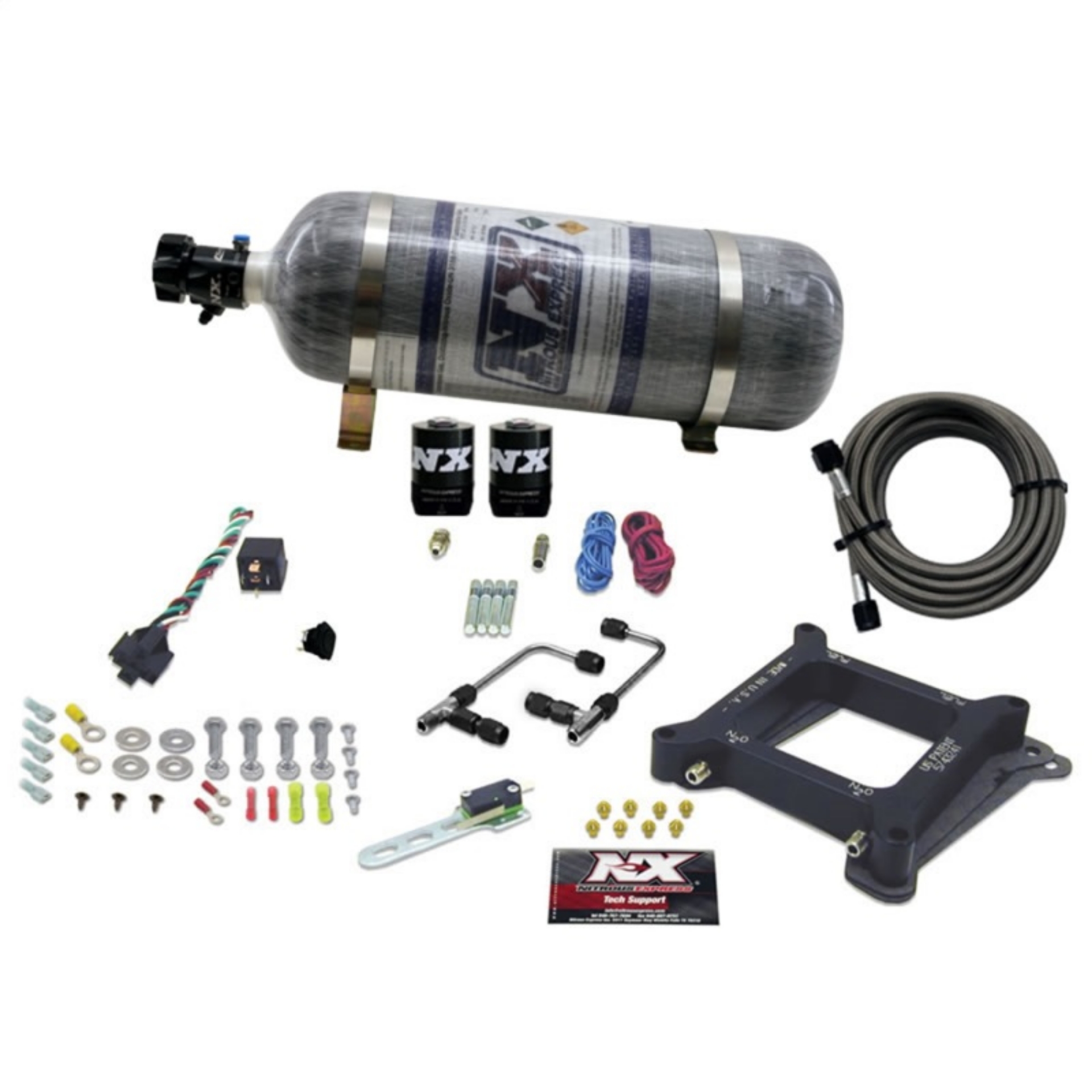 Picture of Nitrous Express 4150 Gemini Stage 6 Nitrous Kit 50-300HP w-Composite Bottle