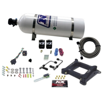 Picture of Nitrous Express 4150 Gemini Stage 6 Nitrous Kit 50-300HP w-15lb Bottle