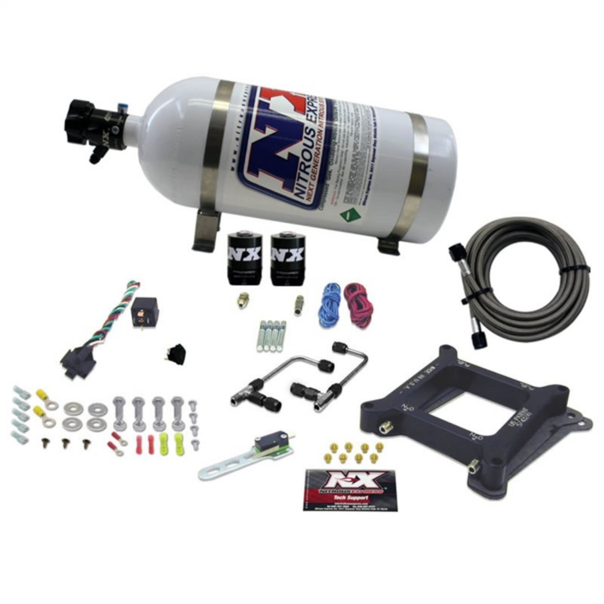 Picture of Nitrous Express 4150 Gemini Stage 6 Alcohol Nitrous Kit 50-300HP w-10lb Bottle
