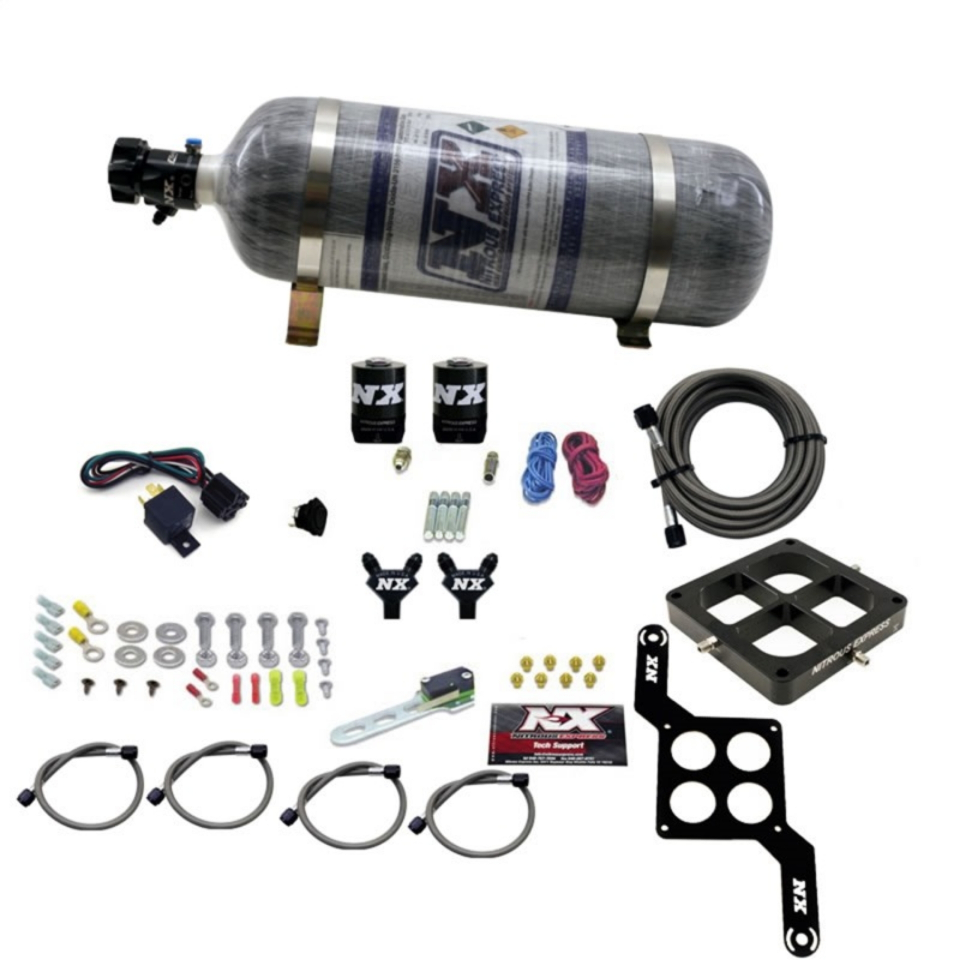 Picture of Nitrous Express Dominator Billet Crossbar Stage 6 Nitrous Kit 50-300HP w-Composite Bottle