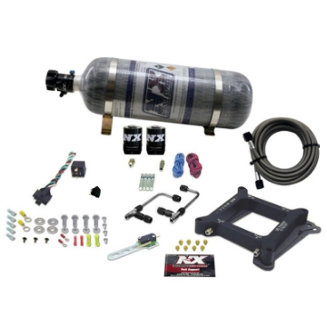 Picture of Nitrous Express 4150 Gemini Pro-Power Nitrous Kit 100-500HP w-Composite Bottle