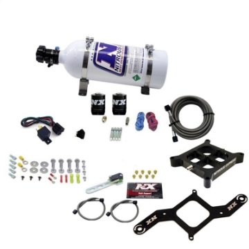Picture of Nitrous Express 4150 Single Entry Crossbar Nitrous Plate Kit Pro-Power 100-500HP w-5lb Bottle