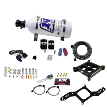 Picture of Nitrous Express 4150 Single Entry Crossbar Plate RNC Nitrous Kit 250-750HP w-5lb Bottle