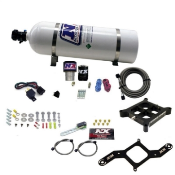 Picture of Nitrous Express Single Entry Crossbar RNC -178 4500 Flange Nitrous Kit 250-650HP w-15lb Bottle