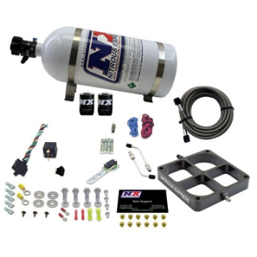 Picture of Nitrous Express Single Entry Crossbar 8500 Based Throttle Body Nitrous Kit w-10lb Bottle