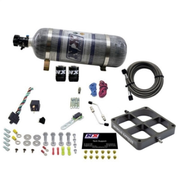 Picture of Nitrous Express Single Entry Crossbar 8500 Based Throttle Body Nitrous Kit w-12lb Composite Bottle