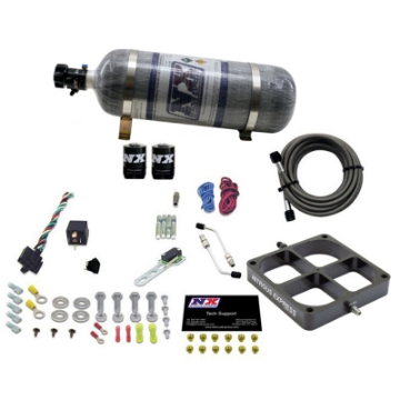 Picture of Nitrous Express Single Entry Crossbar 8500 Based Throttle Body Nitrous Kit w-12lb Composite Bottle
