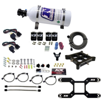 Picture of Nitrous Express 4150 Dual Stage Billet Crossbar Nitrous Kit 50-300 & 100-500HP w-5lb Bottle