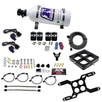 Picture of Nitrous Express Dominator Dual Stage Billet Crossbar Nitrous Kit 50-300 & 100-500HP w-5lb Bottle