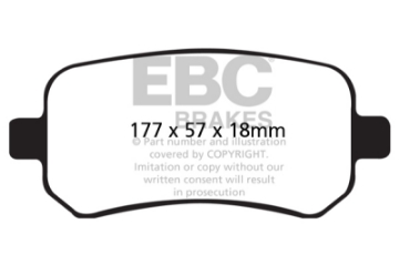 Picture of EBC 04-07 Ford Freestar 3-9 Greenstuff Front Brake Pads