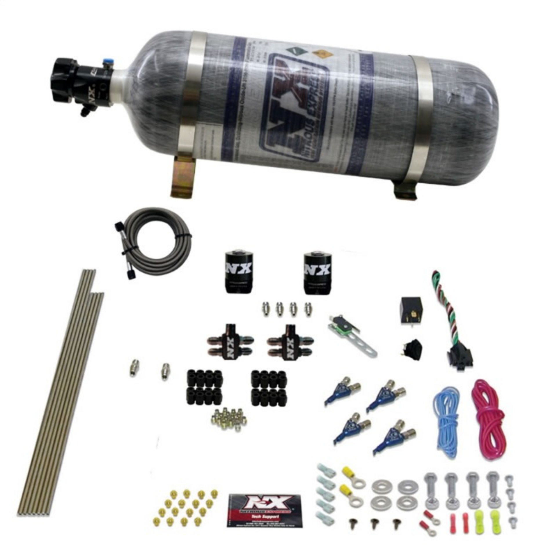 Picture of Nitrous Express 4 Cyl Gas 100-250HP Nitrous Kit w-Composite Bottle