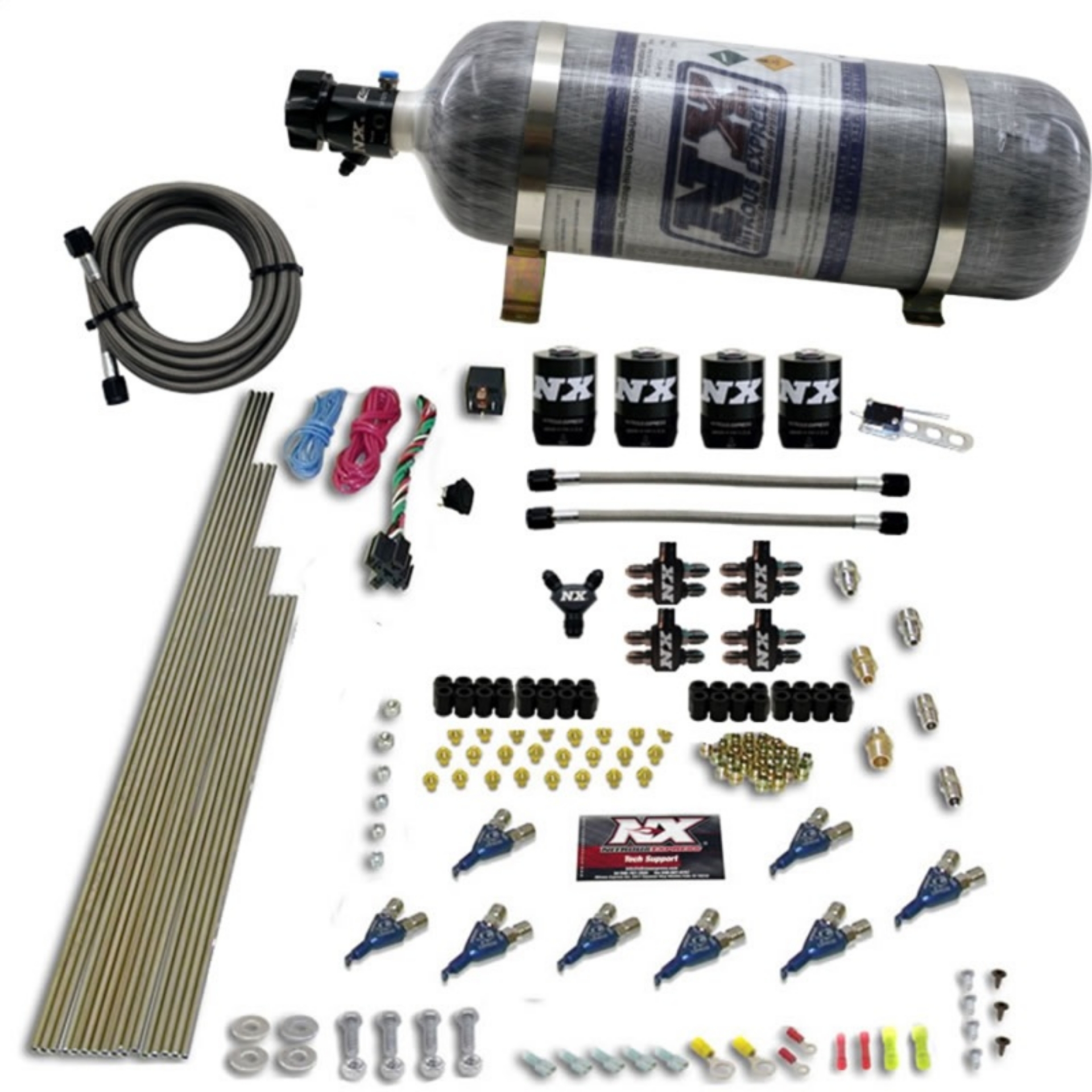 Picture of Nitrous Express 8 Cyl Alcohol Nitrous Kit 250-550HP w-Composite Bottle