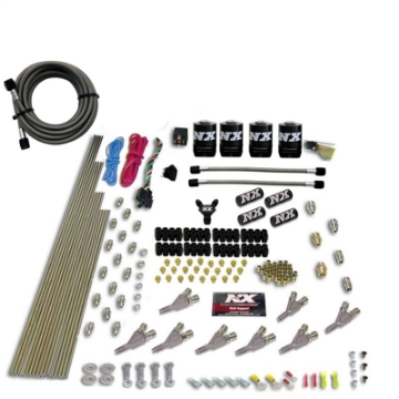 Picture of Nitrous Express STD Nozzle Nitrous Kit 200-500HP Gas w-Dist Block & 4 Solenoids w-o Bottle