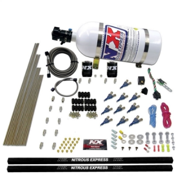Picture of Nitrous Express 10 Cyl Piranha Nozzle Direct Port Nitrous Kit 250-500HP w-10lb Bottle