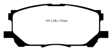Picture of EBC 04-07 Lexus RX330 3-3 Greenstuff Front Brake Pads