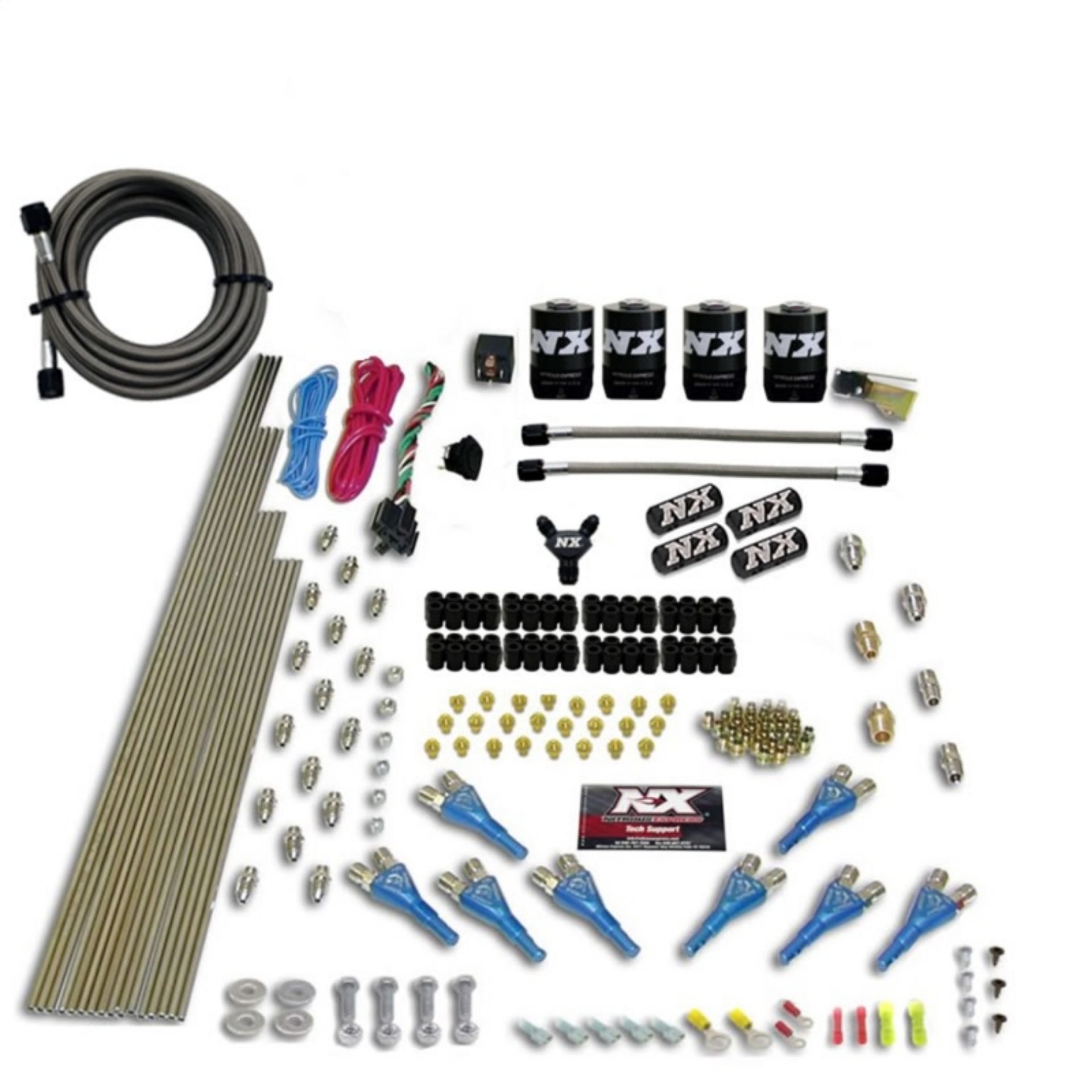 Picture of Nitrous Express 8 Cyl Shark Direct Port 4 Solenoids Nitrous Kit 200-600HP w-o Bottle