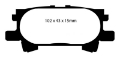 Picture of EBC 04-07 Lexus RX330 3-3 Greenstuff Rear Brake Pads