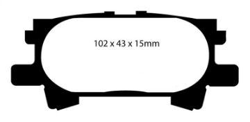 Picture of EBC 04-07 Lexus RX330 3-3 Greenstuff Rear Brake Pads