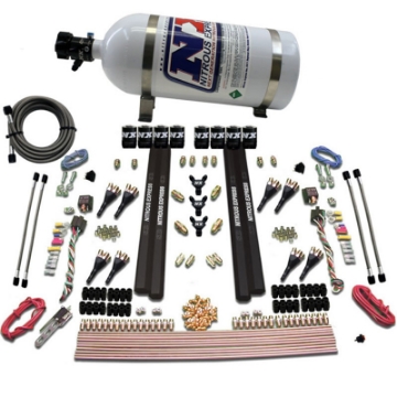 Picture of Nitrous Express SX2 Dual Stage 8 Solenoid -Gasoline Nitrous Kit 200-1200HP w-10lb Bottle