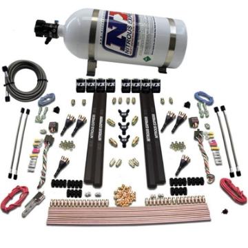 Picture of Nitrous Express 6 Cyl SX2 Dual Stage Nozzle Nitrous Kit w-10lb Bottle