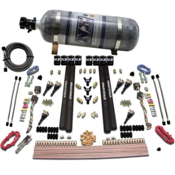 Picture of Nitrous Express 6 Cyl SX2 Dual Stage Nozzle Nitrous Kit w-12lb Bottle
