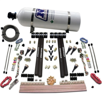 Picture of Nitrous Express 6 Cyl SX2 Dual Stage Nozzle Nitrous Kit w-15lb Bottle