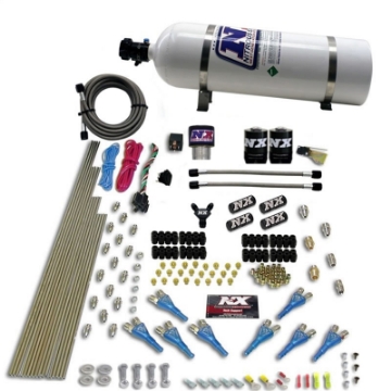 Picture of Nitrous Express Pro-Shk-Gas 200-600HP 2 Fuel 1 Supershark Solenoid Nitrous Kit w-15lb Bottle