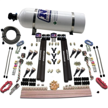 Picture of Nitrous Express SX2 Dual Stage -Gas-Rails 8 Nozzles Nitrous Kit 200-1200HP w-15lb Bottle