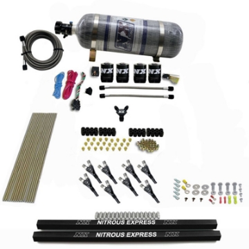 Picture of Nitrous Express Pro-Shk-Gas Nitrous Kit 200-600HP w-Rails and Composite Bottle