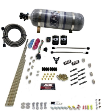 Picture of Nitrous Express 8 Cyl Dry Direct Port 2 Solenoids Nitrous Kit 200-600HP w-Composite Bottle