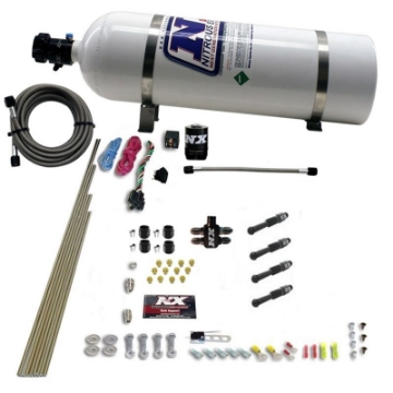 Picture of Nitrous Express Dry Direct Port Nitrous Kit 4 Cyl w-15lb Bottle