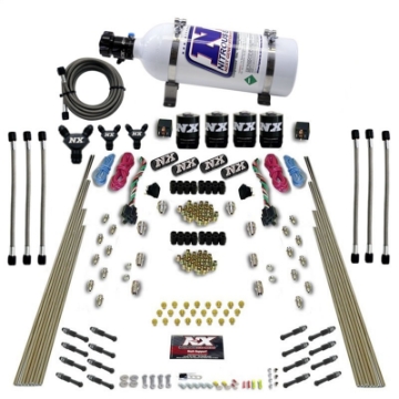 Picture of Nitrous Express 8 Cyl Dry Direct Port Dual Stage 4 Solenoids Nitrous Kit 200-600HP w-5lb Bottle
