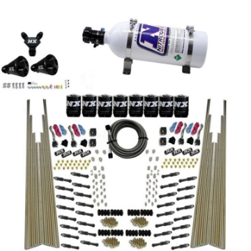 Picture of Nitrous Express 8 Cyl Dry Direct Port Four Stage 8 Solenoids Nitrous Kit 200-600HP w-5lb Bottle