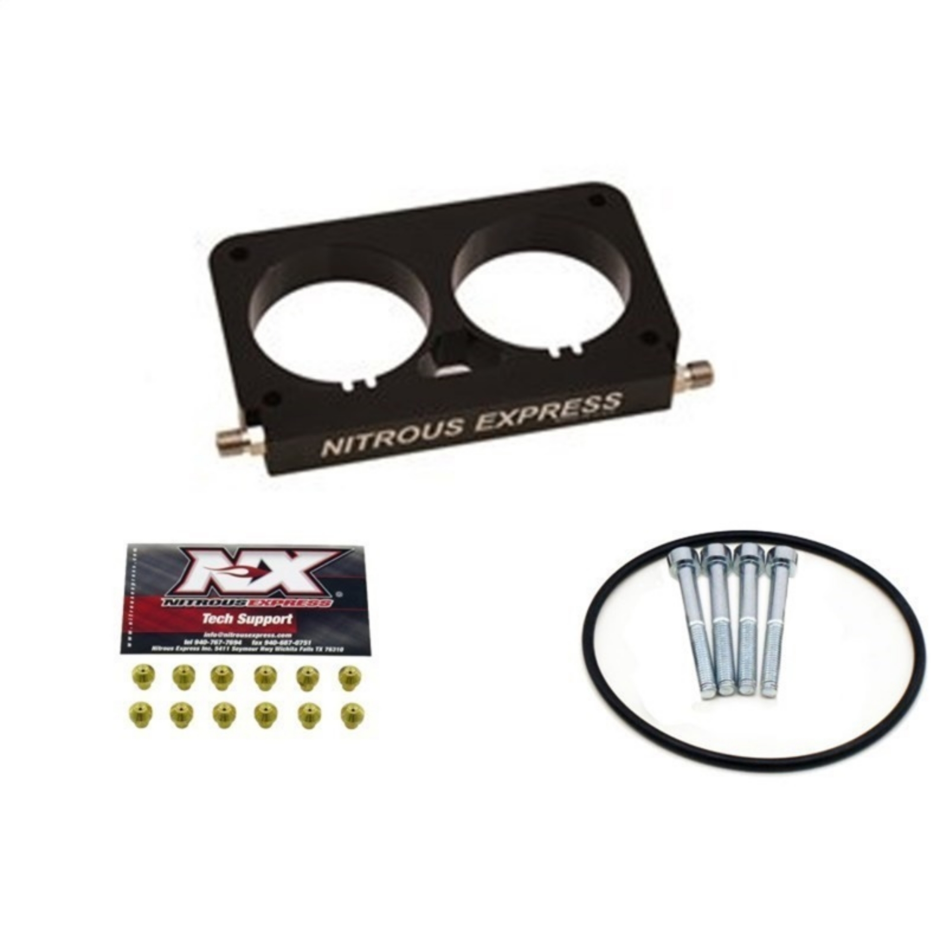 Picture of Nitrous Express 96-04 Ford Mustang Cobra-Mach 1 4 Valve Stock TB EFI Nitrous Plate Conversion