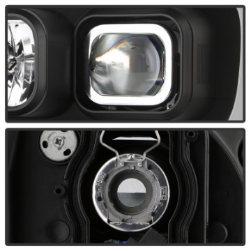 Picture of Spyder 07-14 Chevy Suburban-1500-2500-Tahoe V2 Projector Headlights All Blk PRO-YD-CSUB07V2-DRL-BKV2