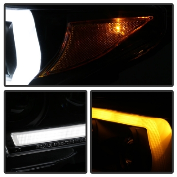 Picture of Spyder 16-18 Toyota Tacoma Projector Headlights - Seq LED Turn - Black - PRO-YD-TT16-LB-BK