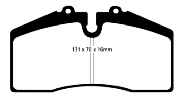 Picture of EBC 05+ Ford Saleen Mustang Brembo front calipers Yellowstuff Front Brake Pads