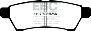 Picture of EBC 05+ Nissan Frontier 2-5 2WD Yellowstuff Rear Brake Pads