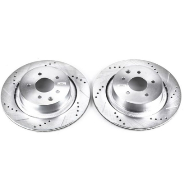 Picture of Power Stop 07-08 Infiniti G35 Rear Evolution Drilled & Slotted Rotors - Pair