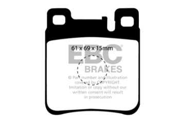 Picture of EBC 05-06 Chrysler Crossfire 3-2 SRT6 Ultimax2 Rear Brake Pads