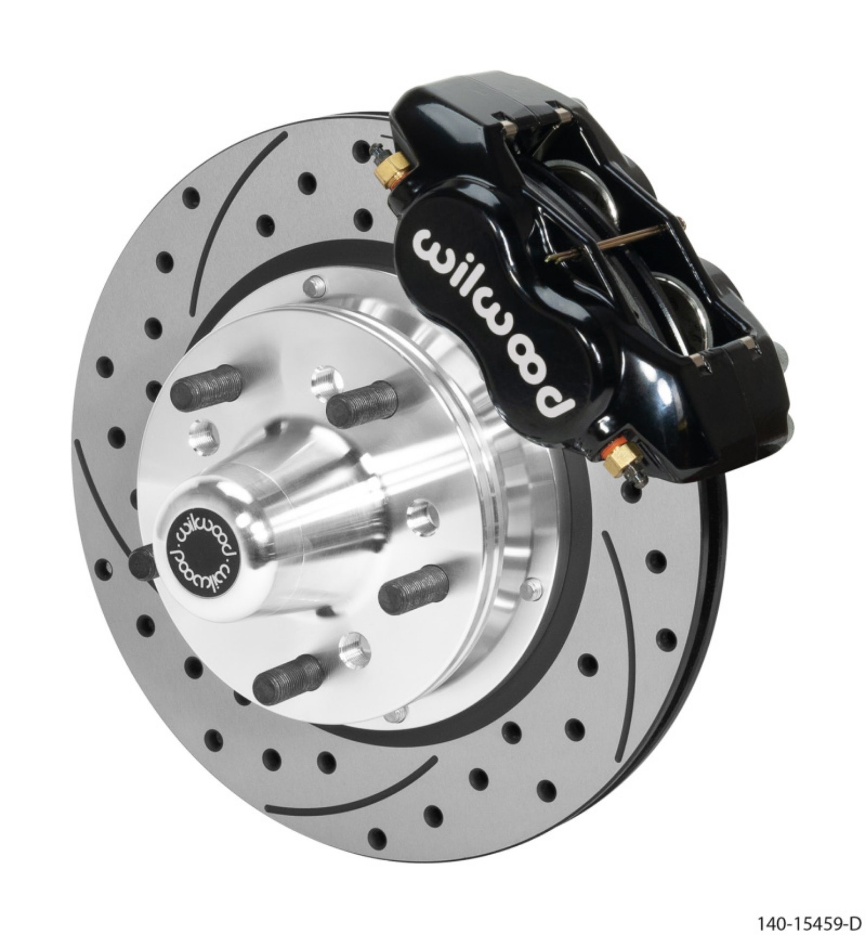 Picture of Wilwood Forged Dynalite Pro Front Kit 11-00in Rotor 5x4-00in BC 65-72 SRP Drilled & Slotted - Black
