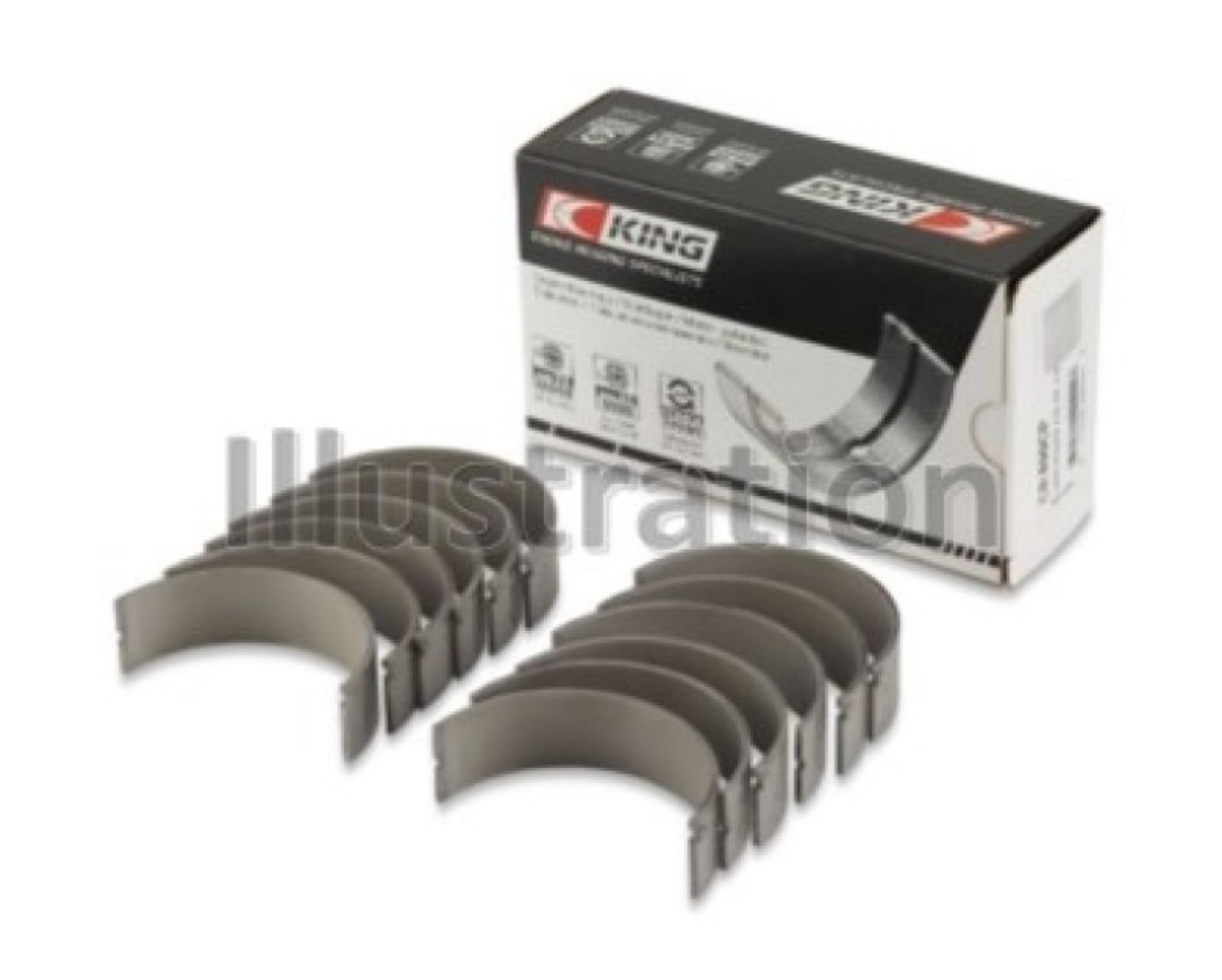 Picture of King Engine Bearings BMW B58B30A Performance Rod Bearing Set Size +-50