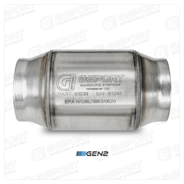 Picture of GESI G-Sport 400 CPSI GEN 2 EPA Compliant 3-0in Inlet-Outlet Catalytic Converter-4in x 4in-350-500HP