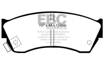Picture of EBC 97-01 Chevrolet Metro 1-3 Ultimax2 Front Brake Pads