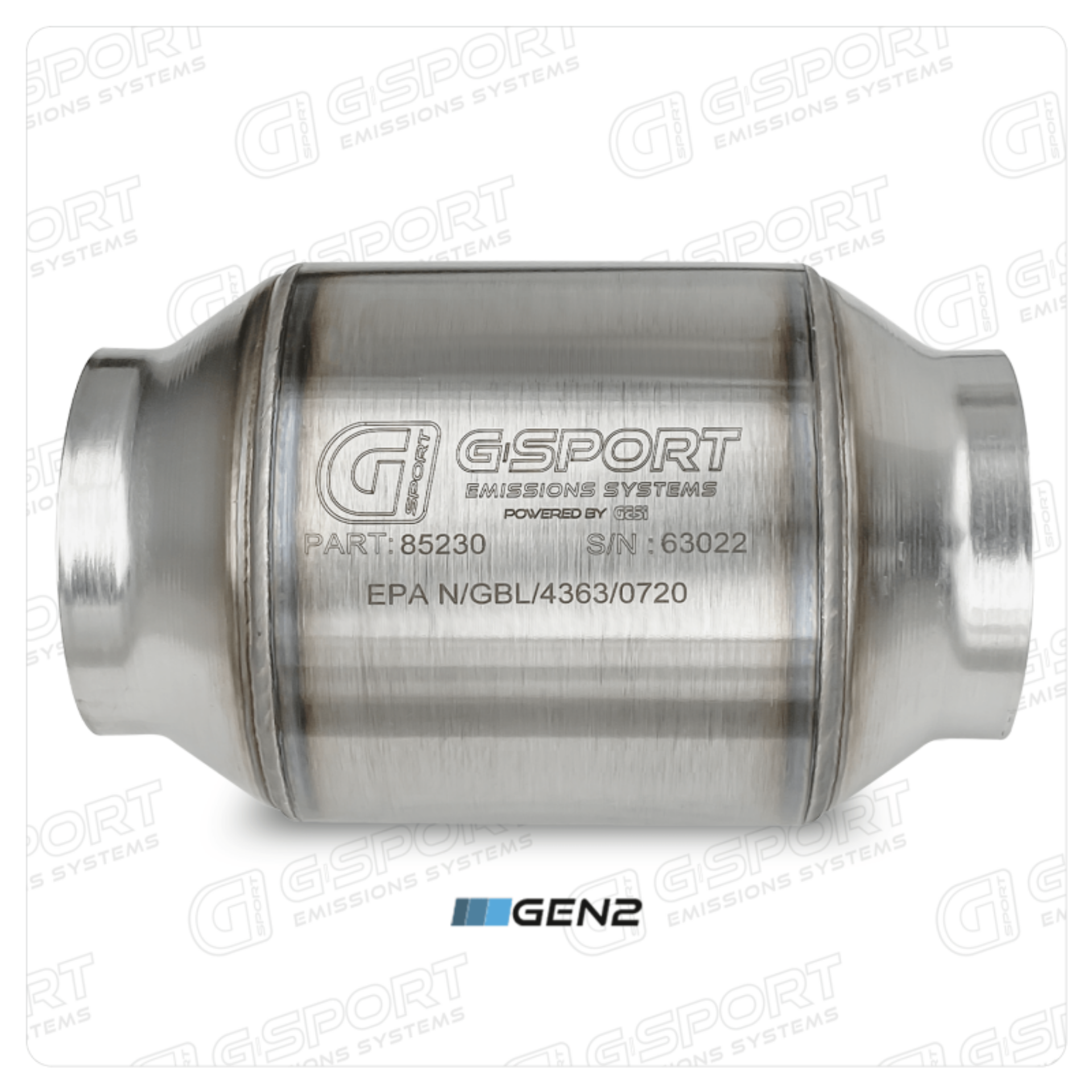 Picture of GESI G-Sport 400 CPSI GEN 2 EPA Compliant 3-0in Inlet-Out Catalytic Converter-4-5in x 4in 500-850HP