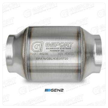 Picture of GESI G-Sport 400 CPSI GEN 2 EPA Compliant 3-0in Inlet-Out Catalytic Converter-4-5in x 4in 500-850HP